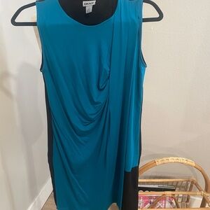NWT DKNY XS Blue and Black Top